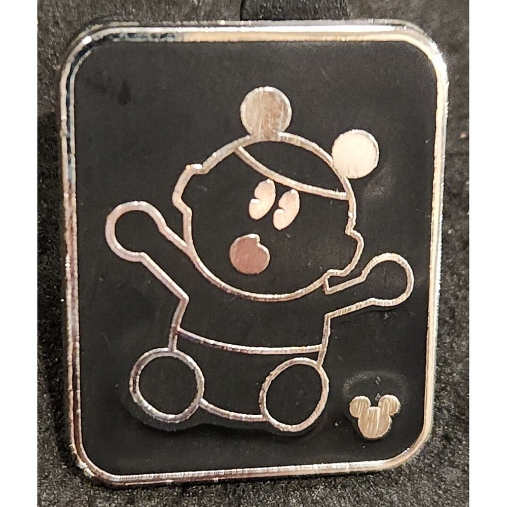 Disney Official Pin Trading 2008 Baby Character Black Silver Enamel Pin 64837